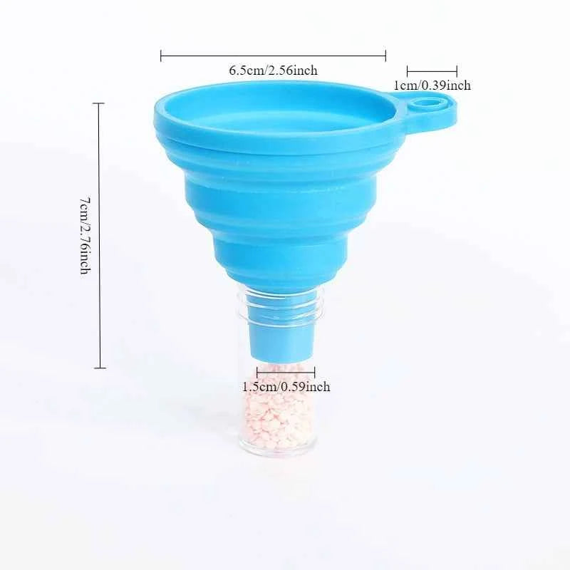 Car Engine Funnel Universal Silicone Liquid Funnel Washer Fluid Change Foldable Portable Auto Engine Oil Petrol Change Funnels