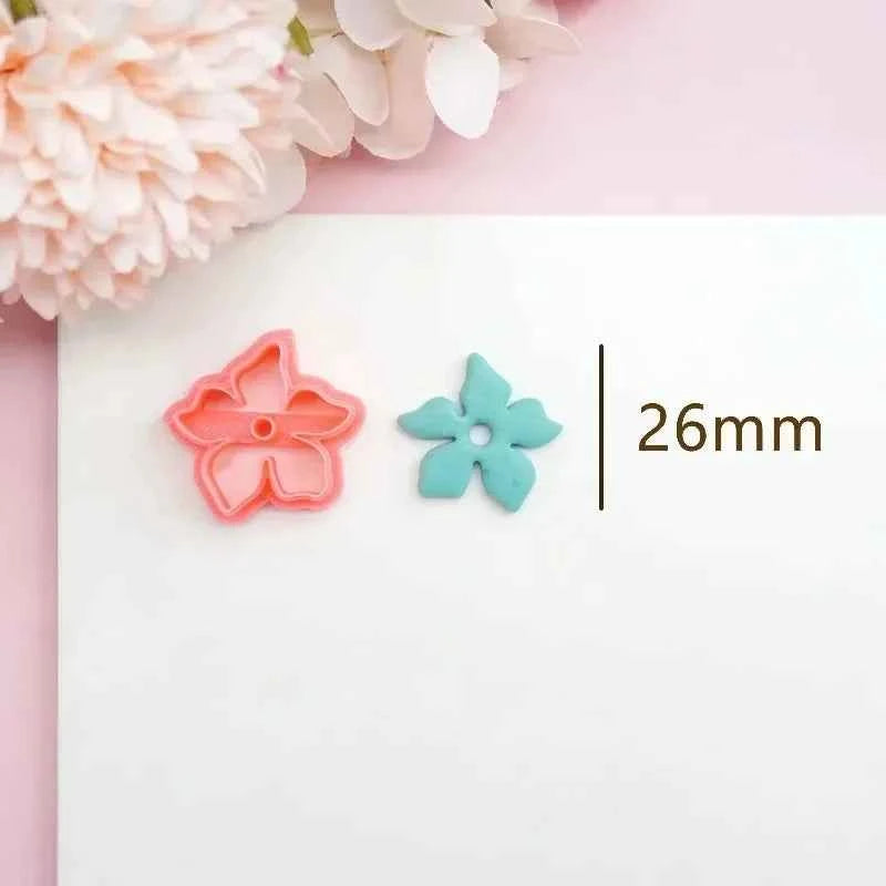 Flowers/Love Soft Ceramic Earring Mold Polymer Clay Cutter DIY Handmade Jewelry Pendant Quick Modeling Cutting Ceramic Tool