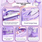 Sanrio Series Pencil Case Kuromi Cartoon Animation Good-Looking Large Capacity Children Pencil Storage Stationery Box Wholesale