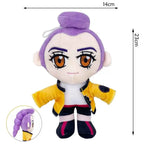 New hot Anime Hunters Plush Cute Purple Tiger Black Hat Magpie With 3 Eyes Monster Hunt Girl Group Stuffed For Fans Gifts