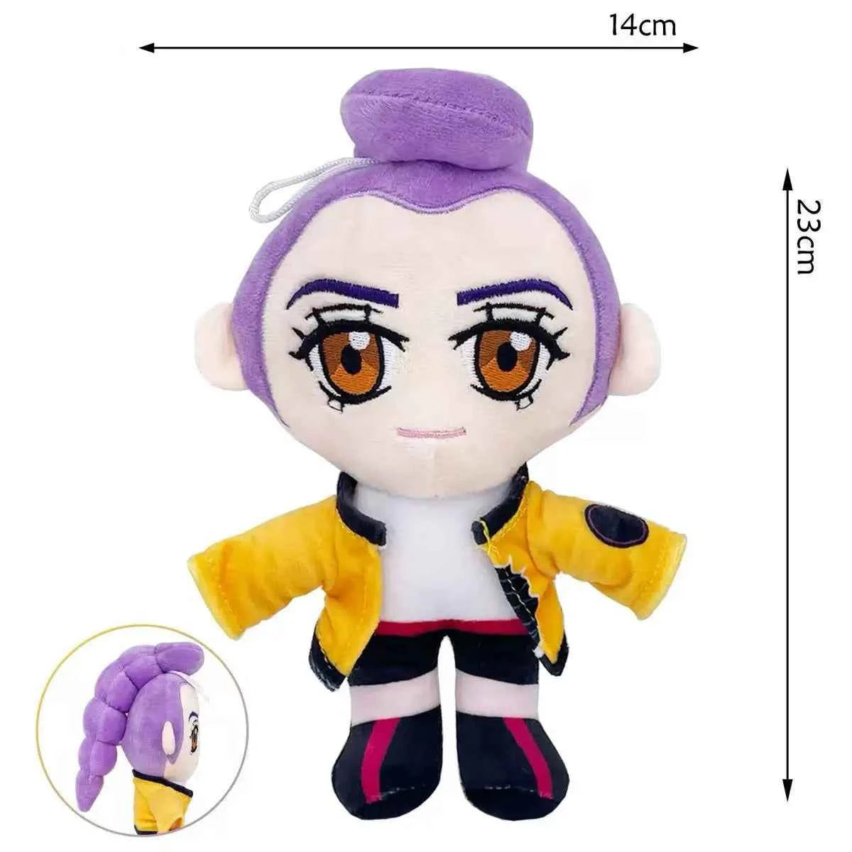 New hot Anime Hunters Plush Cute Purple Tiger Black Hat Magpie With 3 Eyes Monster Hunt Girl Group Stuffed For Fans Gifts