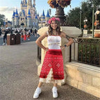 Women Moana Cosplay Costume – Ocean Princess Tassel Skirt Outfit
