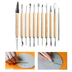 Pottery Clay Sculpture Carving Kit Pen Soft Silicone Handmade Pottery Polymer Clay DIY Cutter Clay Sculpting Tools