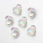20pcs Acrylic Heart Beads Transparent Loose Spacer Beads for DIY Jewelry Making Pendants Neaklace Bracelet Needlework Material