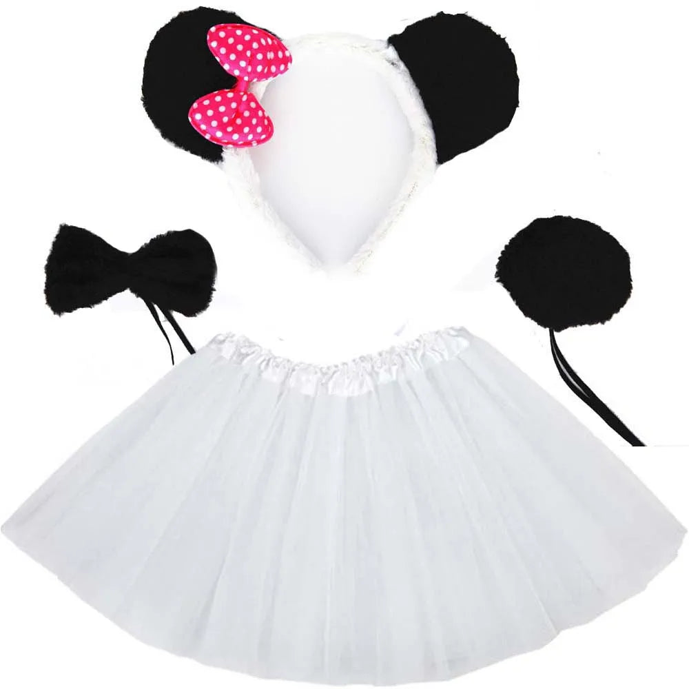 Animals  Children  Headband Tutu Skirt Tail Bow Kids  Girl Party Props Elephant Tiger Fox     Halloween Costume Cosplay