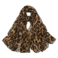 Boho 1pc Fashionable Leopard Print Batik-Style Soft Lightweight Women's Scarf Shawl Suitable For Daily Commuting & Outdoor Wear