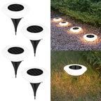 1/4Pack Solar Ground Lights,14LED Waterproof Outdoor Landscape Light, LED Lawn Lamp, for Garden Pathway Yard Deck Camping Decor
