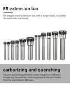 ER Extension Rod C6 C8 C10 C12 C16 C20 C25 C32 ER8 ER11 ER16 ER20 ER25 Extension Rod Tool Holder Bracket Tool Collet 100 150 200