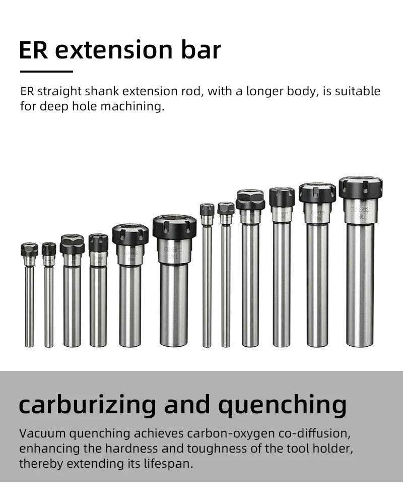 ER Extension Rod C6 C8 C10 C12 C16 C20 C25 C32 ER8 ER11 ER16 ER20 ER25 Extension Rod Tool Holder Bracket Tool Collet 100 150 200