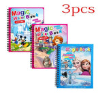 Disney Cartoon Frozen Water Painting Drawing Toys Set Graffiti Minnie Mouse Elsa Princess Watercolour Magic Book for Girls Gift