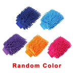 Car Wash Gloves Chenille Coral Fleece Gloves Washing Wiper Car Cleaning Towel Auto Dust Washer Mitt Car Cleaning Accessories