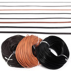 2-5 Yards 100% Genuine Cow Leather Round Thong Cord Leather Cord String Rope for DIY Necklace Bracelet DIY Jewelry Making
