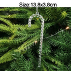 5pcs Christmas Home Decorations Crystal Acrylic Ornaments Snowflake Elk Xmas Tree Hanging Pendants Navidad 2026 New Year Gift