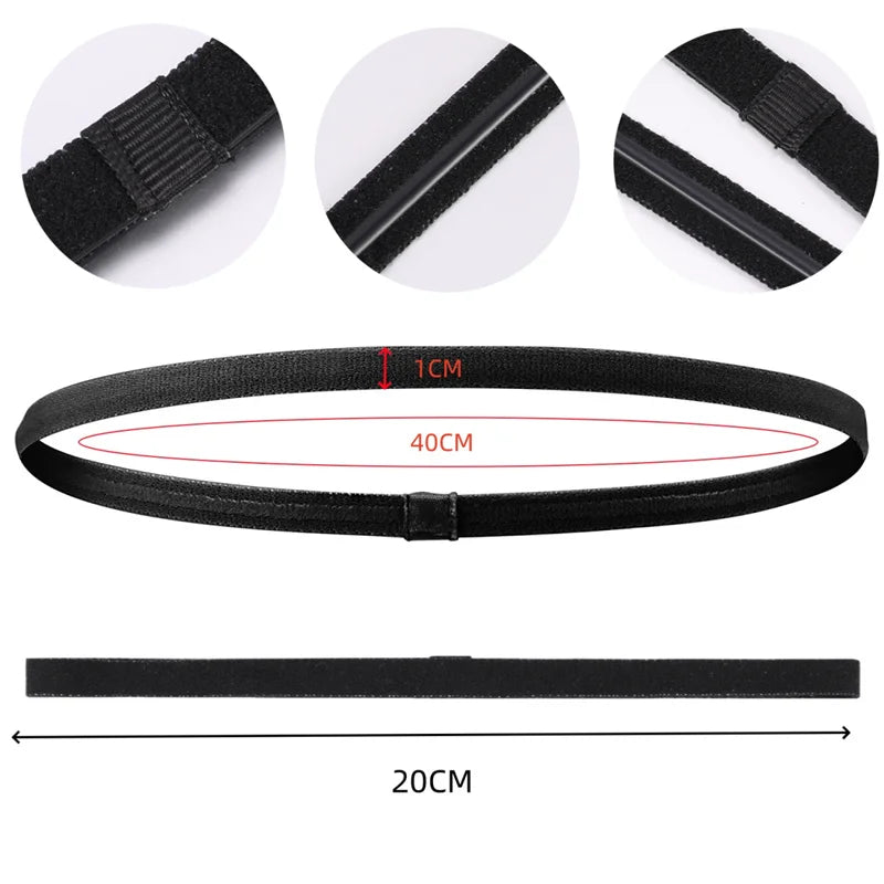 4PCS Unisex Sports Thin Headband Non-Slip Elastic Women Men Yoga Hair Bands Sweatband Football Running Biking Sports Hairband