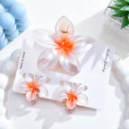 3Pcs/18Pcs Egg Flower Hair Clips Gradient Candy Color Flowers Suitable for Daily Backcombed Ponytail Shark Clip Hair Accessories