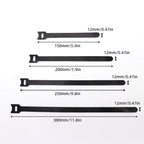 10pcs Releasable Cable Ties 15 20 25 30cm Mouse Earphone Wire Wrap Cable Organizer Nylon Hook Loop Strap Zip Bundle Bandage Tie
