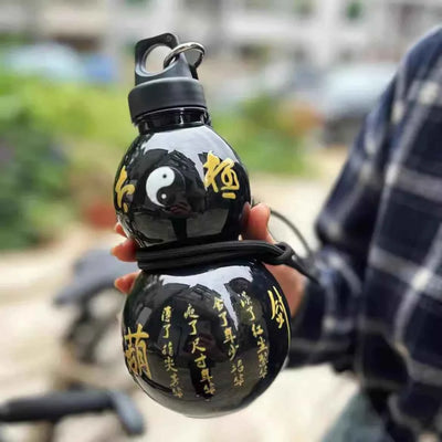 800ml Large Capacity Gourd Water Bottle Child Water Gourd Kettle Chinese Style Leakproof Water Jug for School Sport Water Kettle