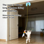 New Type Of Electric Cat Toy with 2 Ropes Smart Hanging Door Auto Swing Feather Toy A Self-entertainment And Cat-teasing Wonder