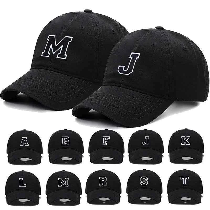 Initial Letter Embroidery Baseball Cap for Casual Sport Style