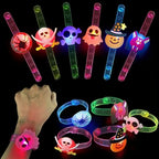 12-36Pcs Glowing Halloween Bracelets Rings Children Toys Props Halloween Party Decoration Treat Kids Party Gift Pinata Fillers