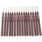 QJH Crochet Hook Set of 16 Plastic Handle Crochet Hooks Handle Knitting Needles Set Crochetings Knittings 0.5mm-2.5mm