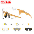 SCVCN Photochromic Bike Cycling Glasses UV400 Bicycle Riding Eyewear Sports MTB Outdoor Sports Golf Camping Driving Eyepieces