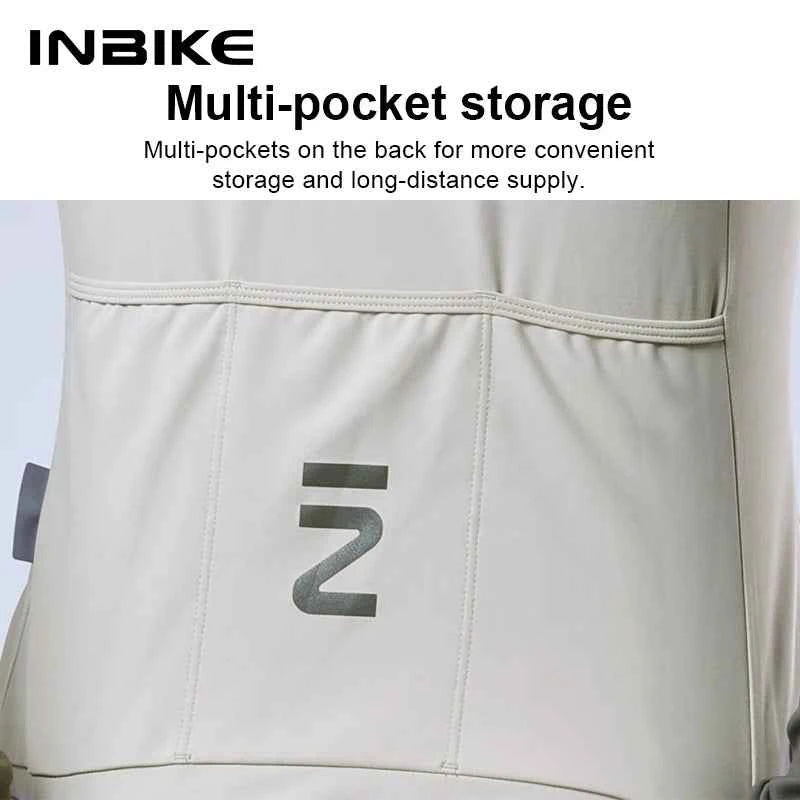 INBIKE Fleece Men's Cycling Jersey  Winter Cycling Sets Warm Long-sleeved Suit Soad Bike Bicycle Jacket Overalls Riding Suit