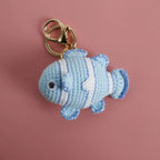 Funny Shrimp Crochet Keychain Cute Ocean Bag Charm