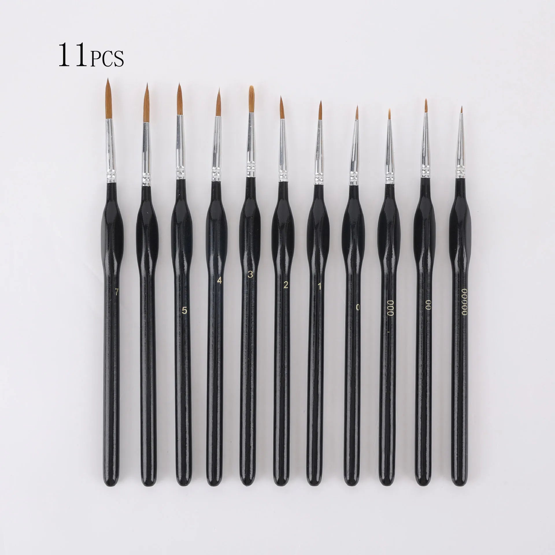 00000#-7# Fine Tip Paint Brush Set for Acrylic, Models, Mini  Miniature Detail , Nylon Hair Thin Extra Fine Paintbrushes