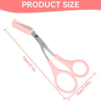 Eyebrow Trimmer, Stainless Steel Eyebrow Scissors With Comb, Eyebrow Trimming Scissors Hair Removal Beauty Tools