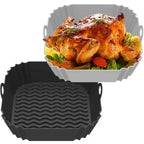 Reusable Silicone Air Fryer Pot – Food Grade Square Baking Tray