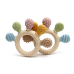 Multicolor Hand-Shaped Silicone Baby Teether – Sensory Chew Beads for Teething Relief & Anxiety, 0-12 Months