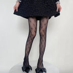 Japanese Lolita Retro Floral Rattan White Stocking Hot Tights Classic Lolita Hollowed Out Lace Mesh Stockings Bottomed Pantyhose