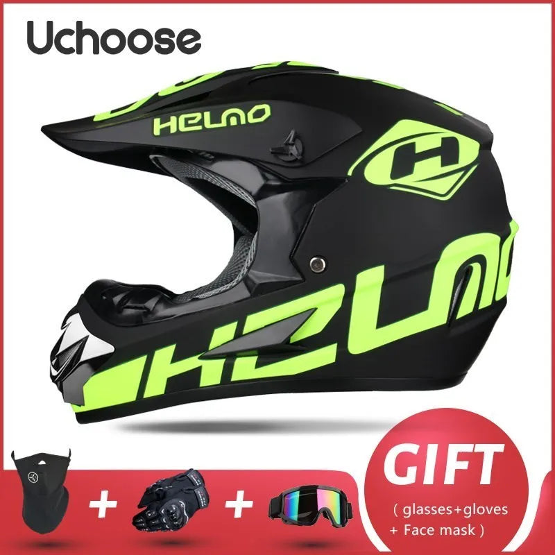 Free Gift For Adults Children Professional Off-road Helmet Motorcycle Helmet Downhill DOT Racing Motorcycle Motor Helmet