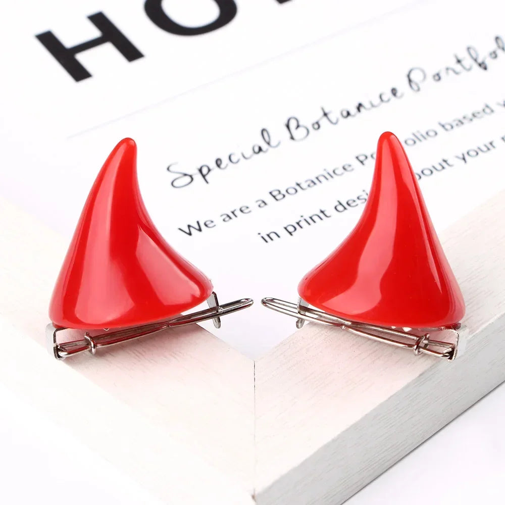 New Fashion Girls Stereo Devil Horns Ears Hairpins Trendy Cat Ear Hair Clip Children Baby Kids Hair Accessories Headband