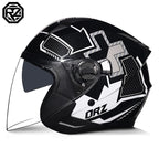 2025 Latest High Quality Motorcycle Helmet Half Covering Dual Lens Cascos para Motos Male Female Couple Capacetes de Moto