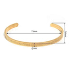 YILUOCD Stainless Steel Ayatul Kursi Cuff Bangle Islamic Muslim Arabic God Messenger Bracelet for Women Moroccan Arabic Jewelry