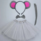 Animals  Children  Headband Tutu Skirt Tail Bow Kids  Girl Party Props Elephant Tiger Fox     Halloween Costume Cosplay