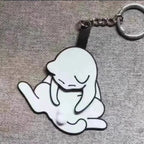 Creative Play Egg Cat Keychain Rotatable Keychain School Bag Pendant Hand-Made Gift Decompression Toy Hot Sale