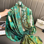 Spring Scarf Women's Luxury Design Polyester Material Smooth Scarf Soft Shawl Beach Scarf