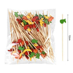 100Pcs Disposable Bamboo Skewer Hawaiian Flamingo Pearl Cocktail Picks Buffet Food Fruit Forks For Wedding Birthday Party Decor
