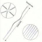 6Pcs/set Curved Cake Candles Birthday Baby Shower Gender Reveal Cupcake Decorating Candle Toppers Wedding Party Decorative