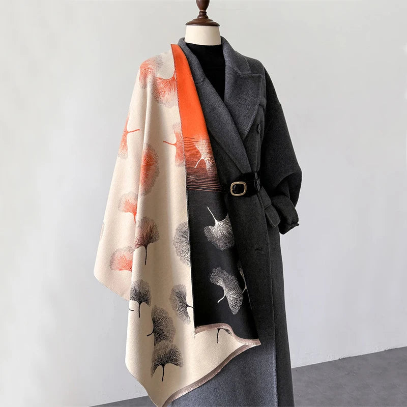 Cashmere Scarf for Women Thick Warm Winter Blanket Brand Female Luxury Quality Shawl Wrap Bufanda 2024 Poncho Echarpe Pashmina