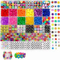 15-28Grids Polymer Clay Beads Set Letter Imitation Pearl Beads Kit Soft Pottery Beads Gift Box for DIY Craft Jewelry Making