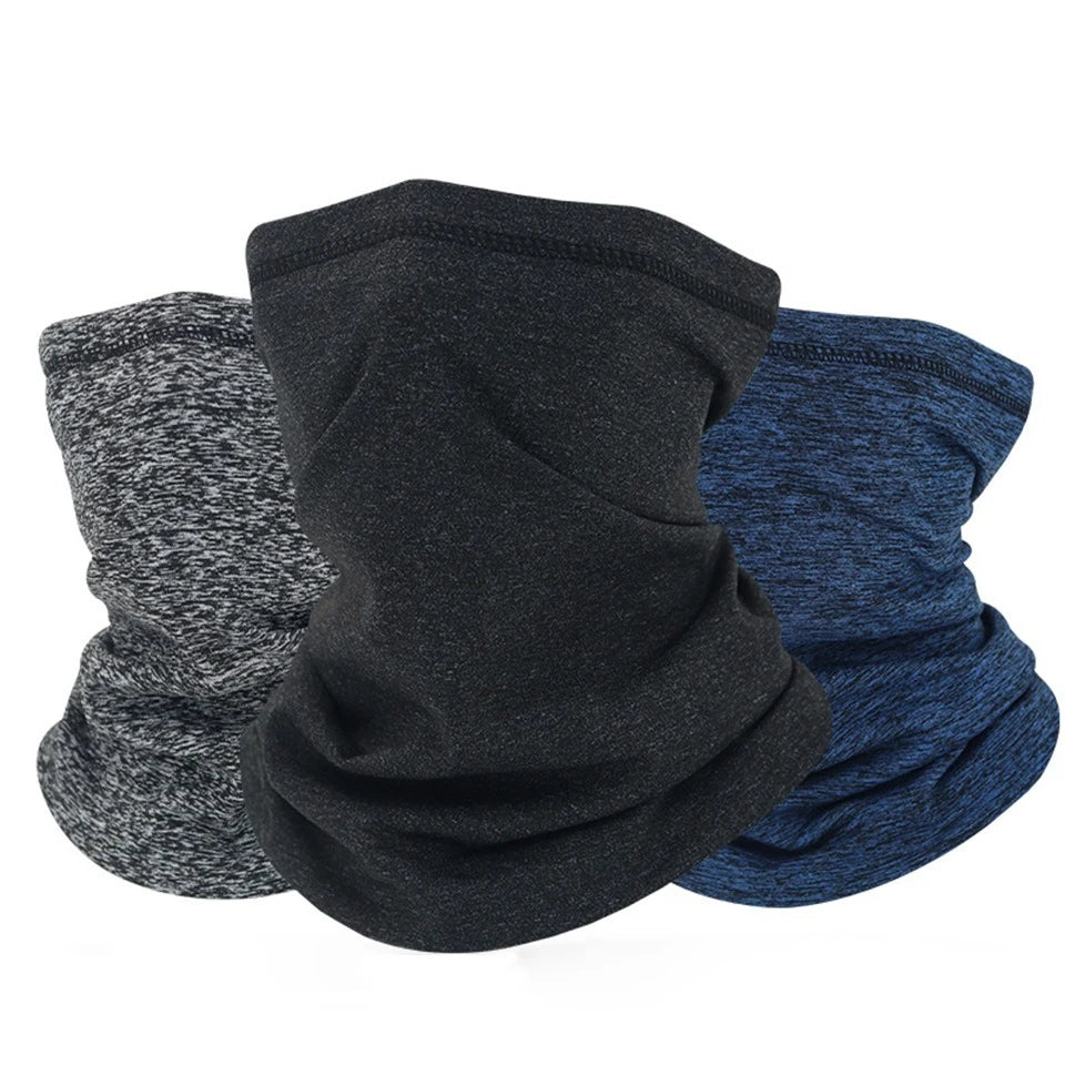 NOFOXO Winter Thick Polar Fleece Hiking Face Mask Men Women Warm Bandana Outdoor Cycling Sport Windproof Neck Warmer Scarf