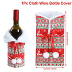 Christmas Wine Bottle Cover Merry Christmas Decorations For Home 2025 Cristmas Ornament Xmas Navidad Gifts Happy New Year 2026