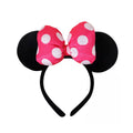 1Pc Mouse Ears Headband Polka Dot Satin Bow Mini Ears Hairband for Halloween Birthday Party Cosplay Costume Hair Accessories