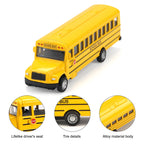 Simulation Alloy School Bus Inertia Toys Car Model Pull Back Car Interactive Toys Car Collection Educational Boy Gifts Toys