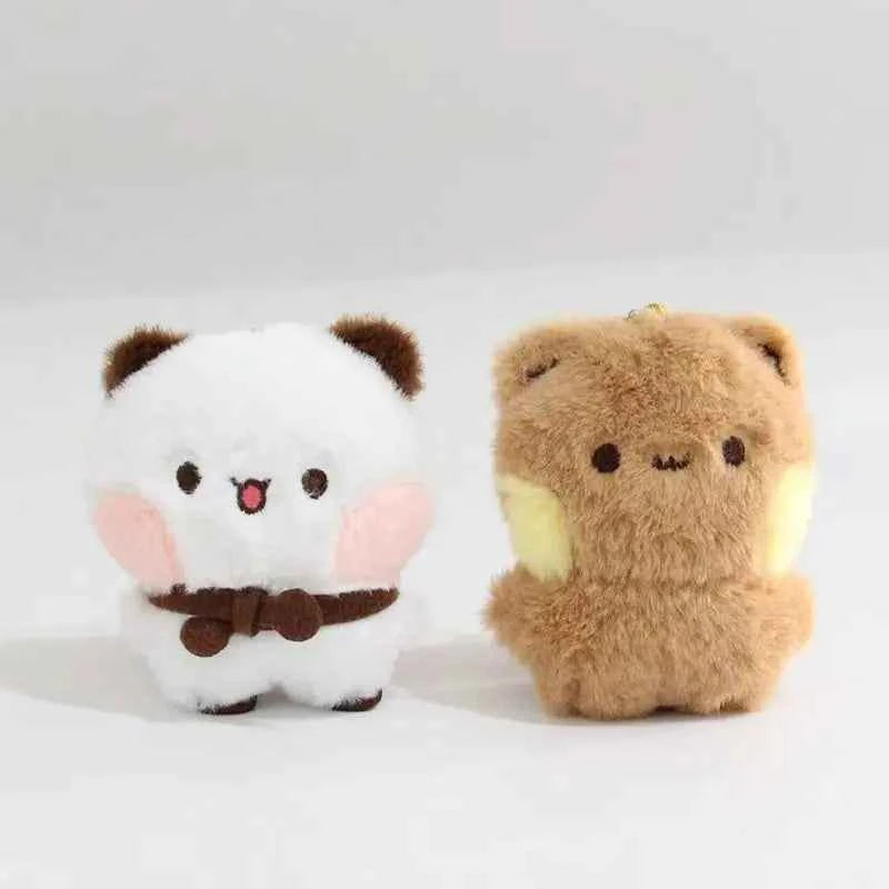 Bubu & Yier Panda Plush Keychain Cute Couple Bag Charm
