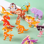 30 Pcs Mini Animal DIY Jigsaw Puzzle Toys Kids Gifts for Classroom Rewards Birthday Party Baby Shower Pinata Filler